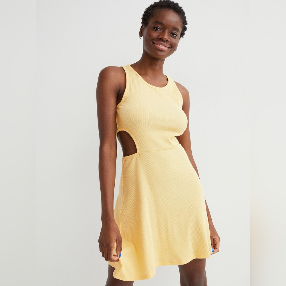 Great condition h&m summer yellow cotton dress
